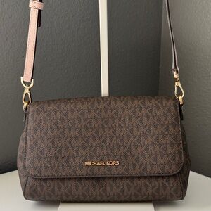 Michael Kors Medium Logo Convertible Crossbody Bag Wear Everywhere | EUC